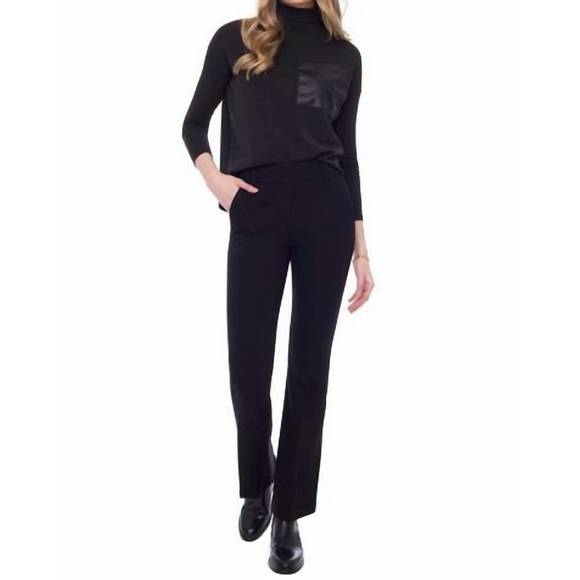 NEW I LOVE TYLER MADISON axel solid boot leg full-length ponte pant in black - Picture 1 of 1
